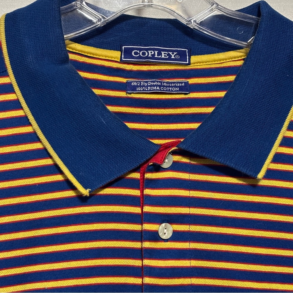 COPLEY 60/2 ply double mercerized pima cotton Short sleeve polo shirt XXL NICE!